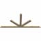 Ekena Millwork Saratoga Rough Sawn Timber Gable Bracket, Douglas Fir, 84"W x 38"H x 2"D x 4"F, 11/12 Pitch GBW084X38X0204SAR00RDF - alternate 2